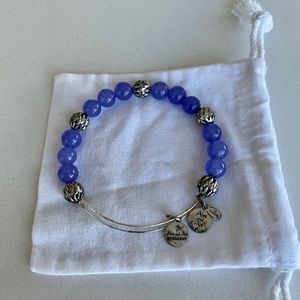Alex and Ani Purple and Silver Bead Bracelet